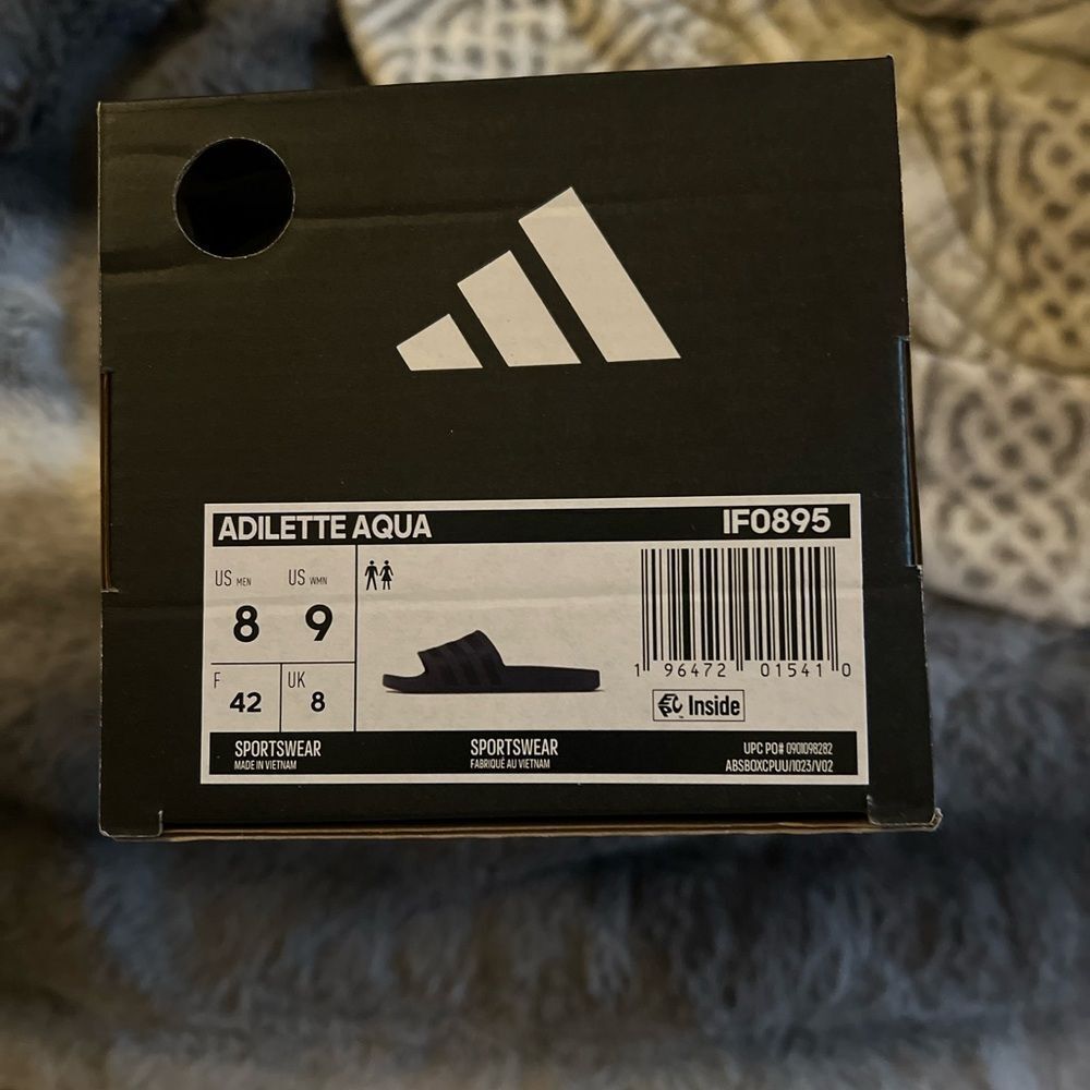 Adidas Adilette Aqua Slides Unisex M8/W9 Blue - Picture 8 of 8